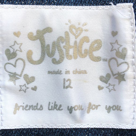 Justice Distressed Studded Cotton Denim Vest - Picture 9 of 10